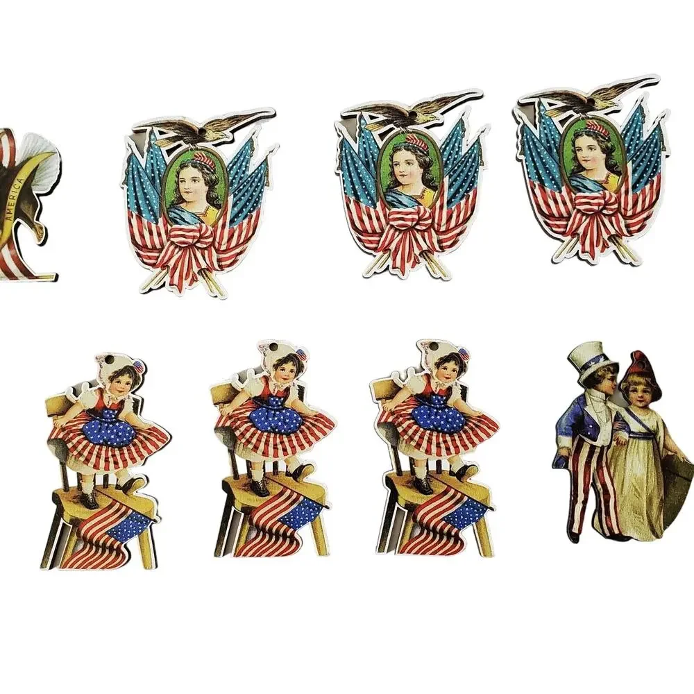 Patriotic Party DecorOrnaments July 4th Independence Day Retro Set of 36 New